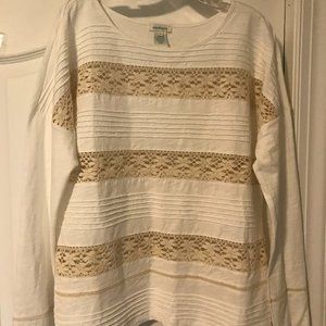 Top with lace inserts